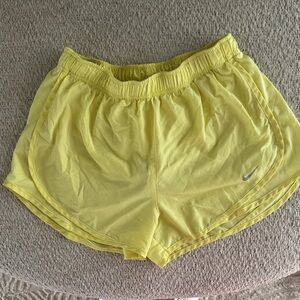 Nike Women's Bright Yellow Athletic Shorts
